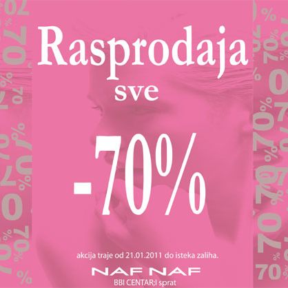 Senzacionalno sniženje u Naf Naf-u