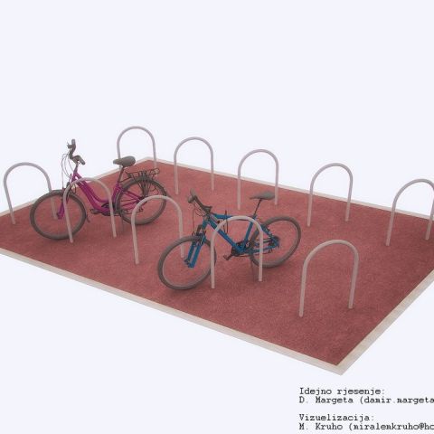 Soon: bike parking lot in front of BBI center