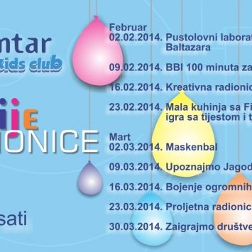 Children's workshops in March and April in BBI Center