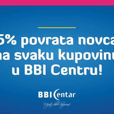 5% cashback for each purchase