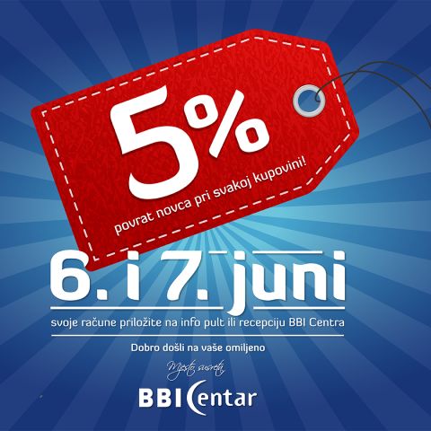 Shopping vikend uz 5% povrata novca na svaku kupovinu