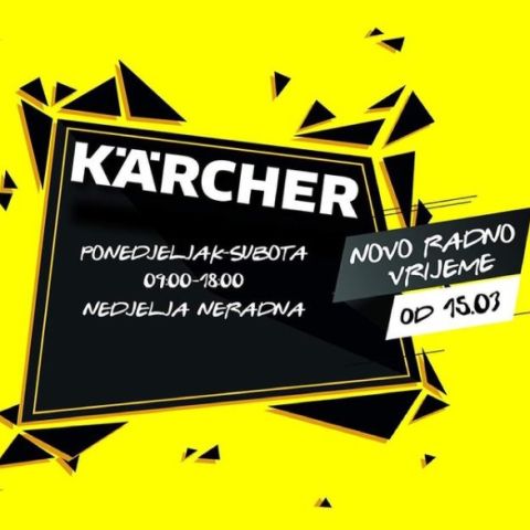 Novo radno vrijeme Karcher shopa