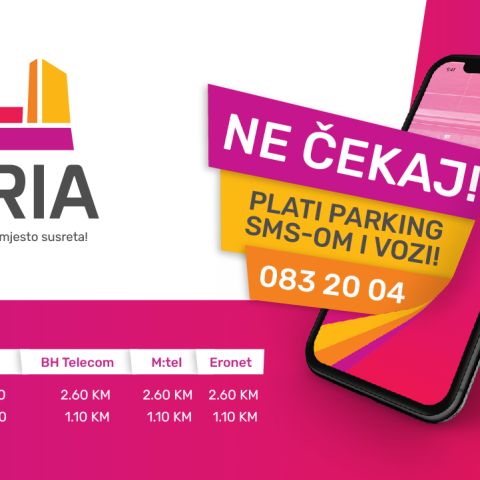 SMS parking payments in BBI Center