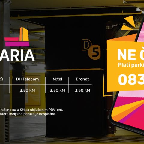 SMS parking payments in BBI Center